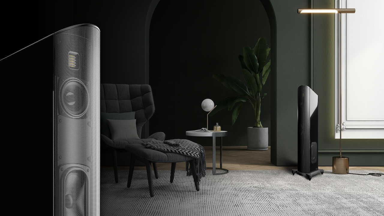 GoldenEar T44 Hybrid Floorstanding Loudspeaker Lifestyle Black