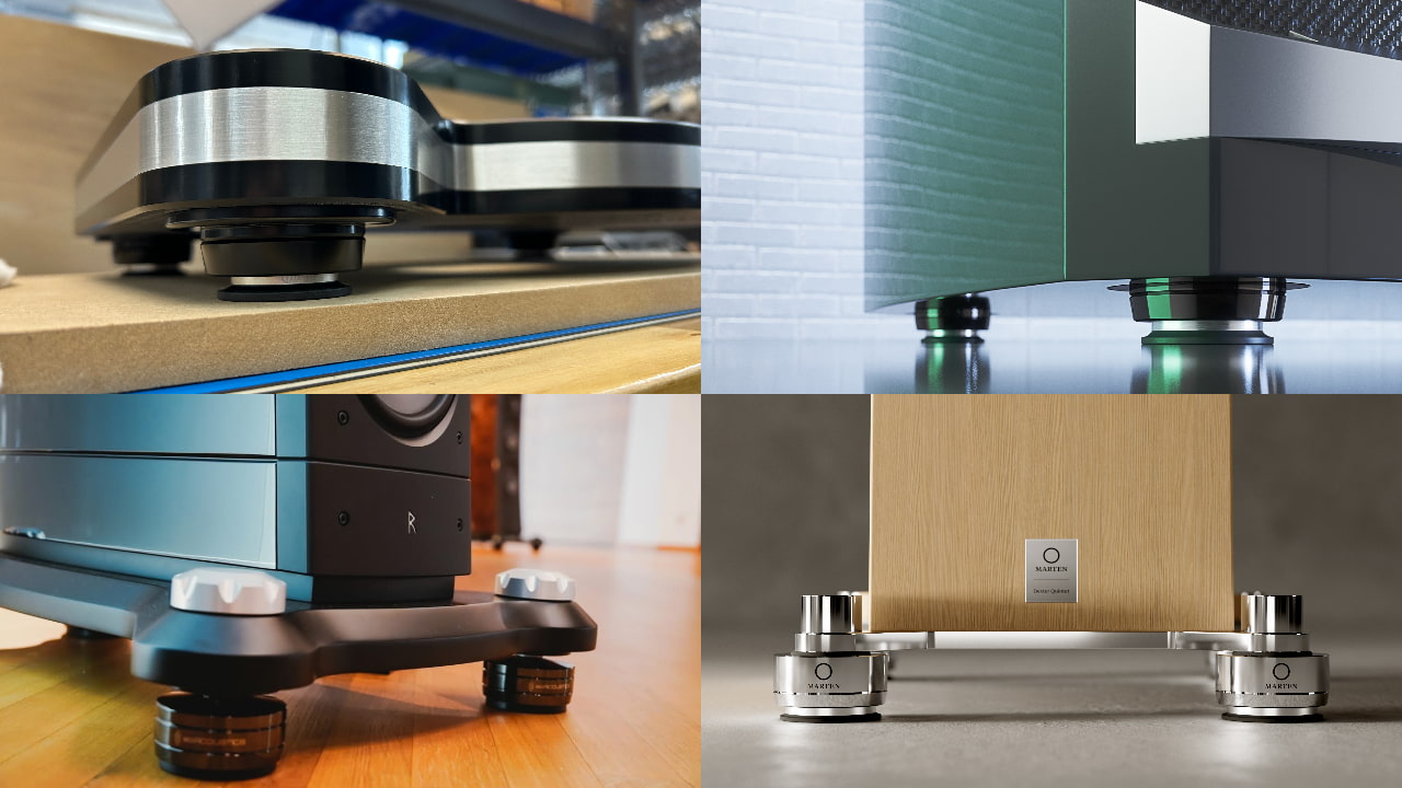 IsoAcoustics OEMs include JBL, Marten, Raidho, Stable 33.33