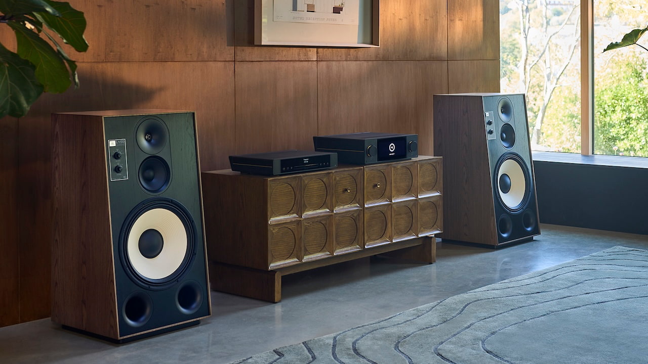2027 JBL L150 Classic Loudspeakers Lifestyle without grilles