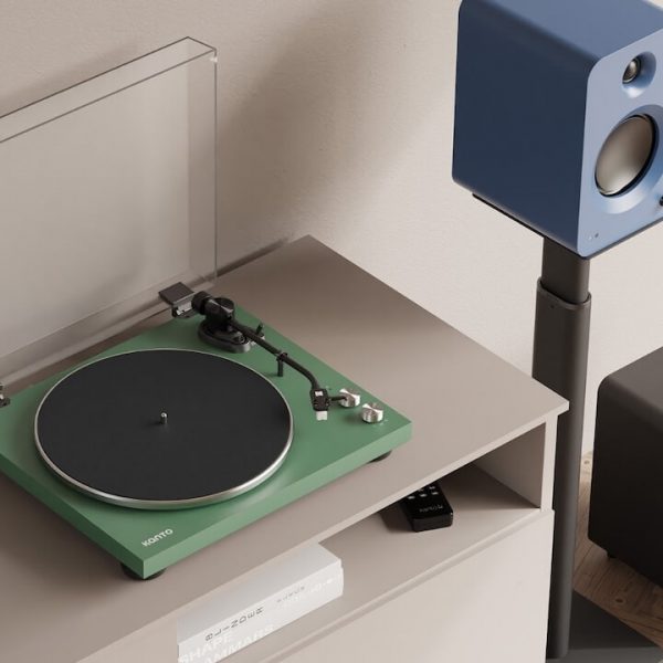 Kanto Audio Obi3 Green Bluetooth Turntable Audio System