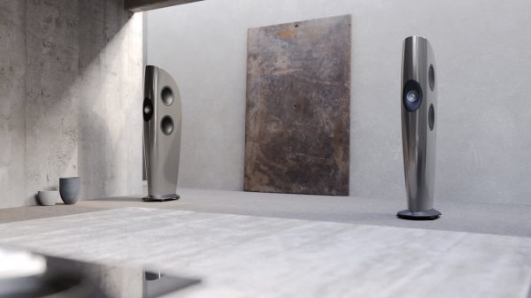 KEF Blade One Meta Loudspeakers Lifestyle in Grigio finish