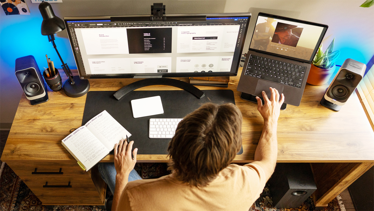 Klipsch ProMedia Lumina 2.1 Channel Desktop Speaker System Office Lifestyle