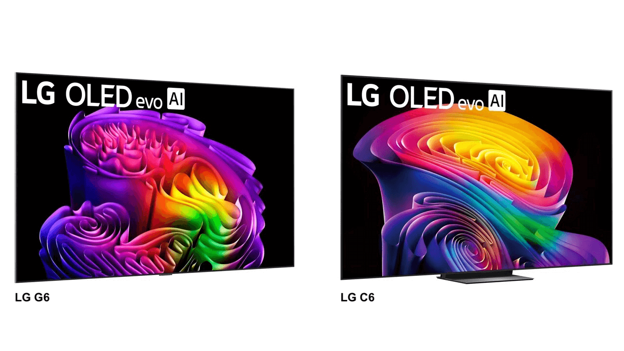 2026 LG G6 and C6 OLED 4K TVs Angle View