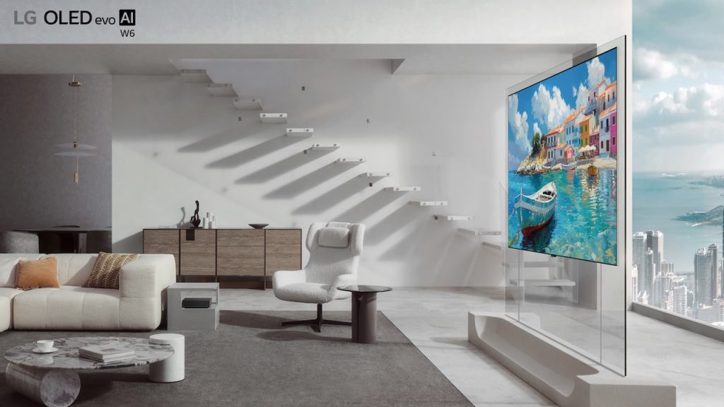 2026 LG OLED evo W6 Wallpaper TV Lifestyle