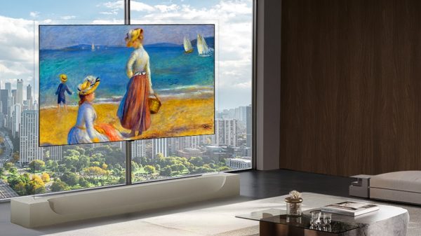 2026 LG W6 Wallpaper TV Lifestyle Angle