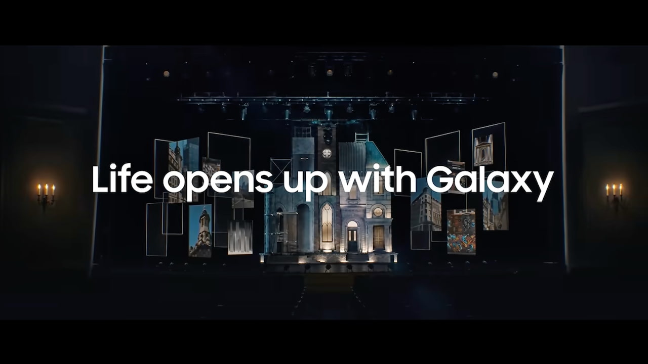 Samung tag line Life Opens Up with Galaxy