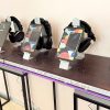 Loewe Leo semi-blind headphone testing area at AXPONA 2026