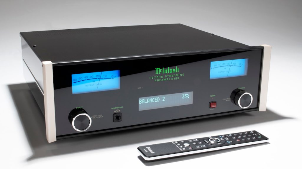 McIntosh CS7500 Streaming Preamplifier Front with Remote
