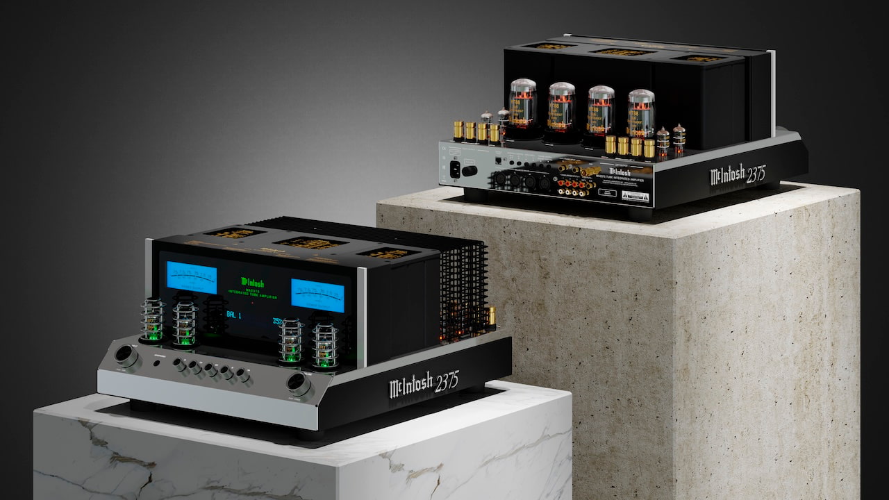 McIntosh MA2375 Tube Integrated Amplifier Front and Back Angle