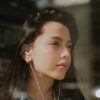 Meze Audio Alba IEMs Lifestyle Woman Listening