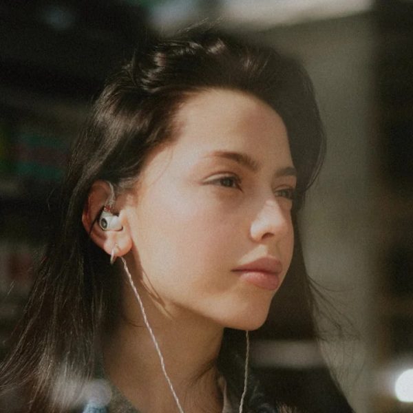 Meze Audio Alba IEMs Lifestyle Woman Listening