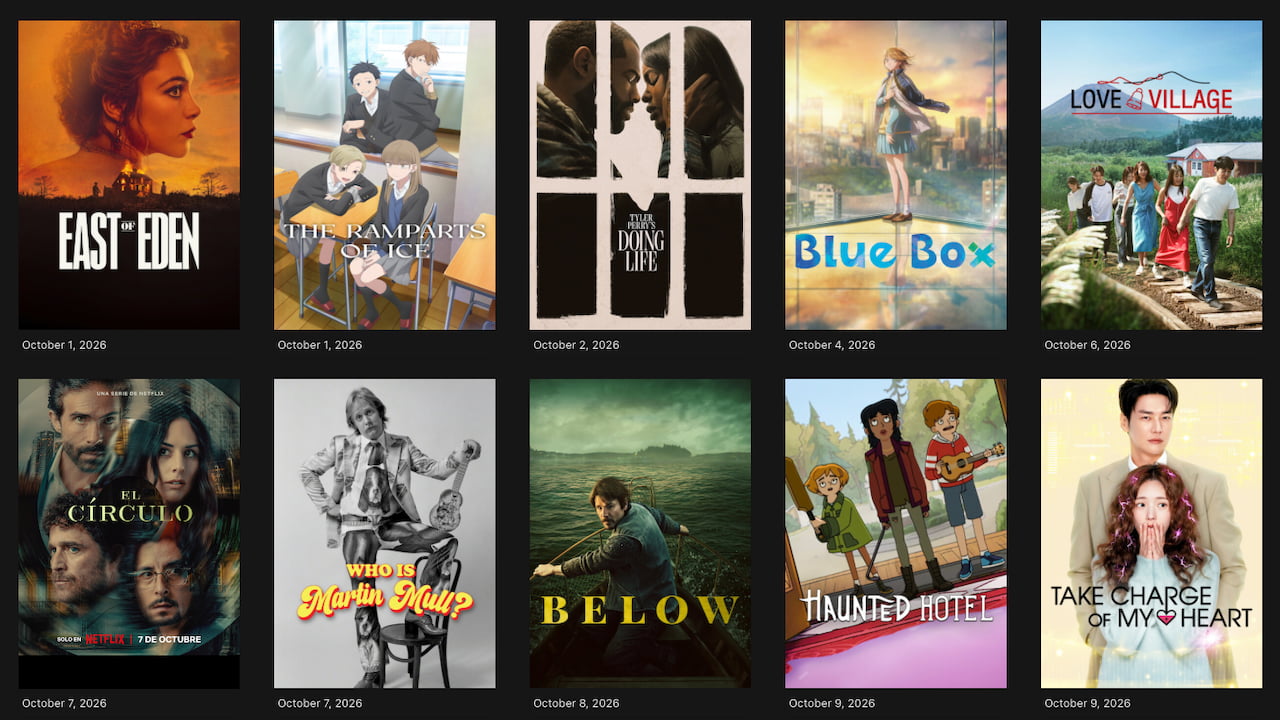 Netflix Shows October 2026