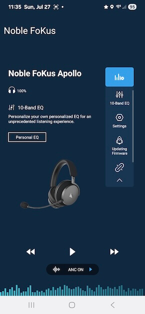 Noble FoKus Apollo App Screenshot