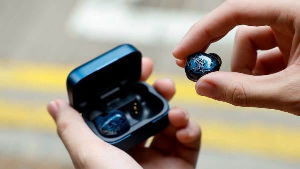 Noble Audio Osprey Wireless Earbuds with case in hand