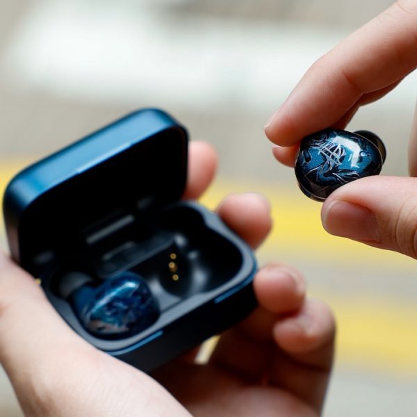 Noble Audio Osprey Wireless Earbuds with case in hand