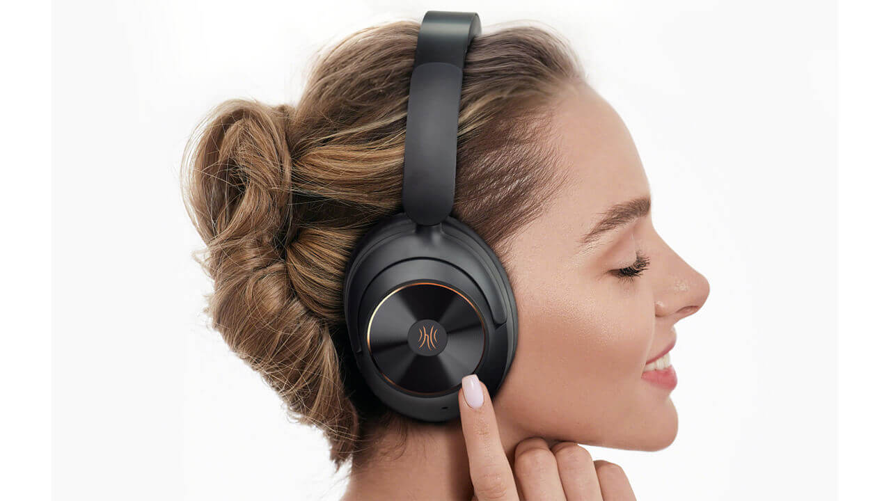 OneOdio Focus A6 Wireless ANC Headphones Woman Profile