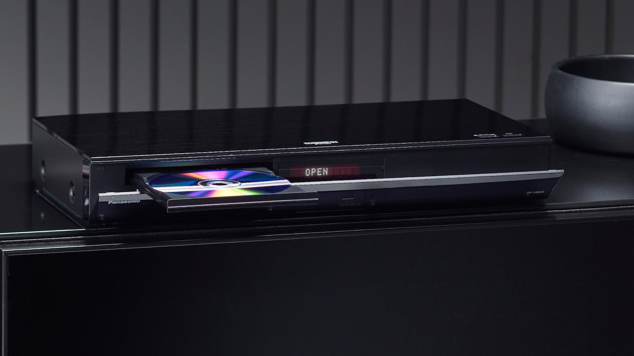 Panasonic DP-UB820 4K Blu-ray Player 2025 Tray Open Lifestyle