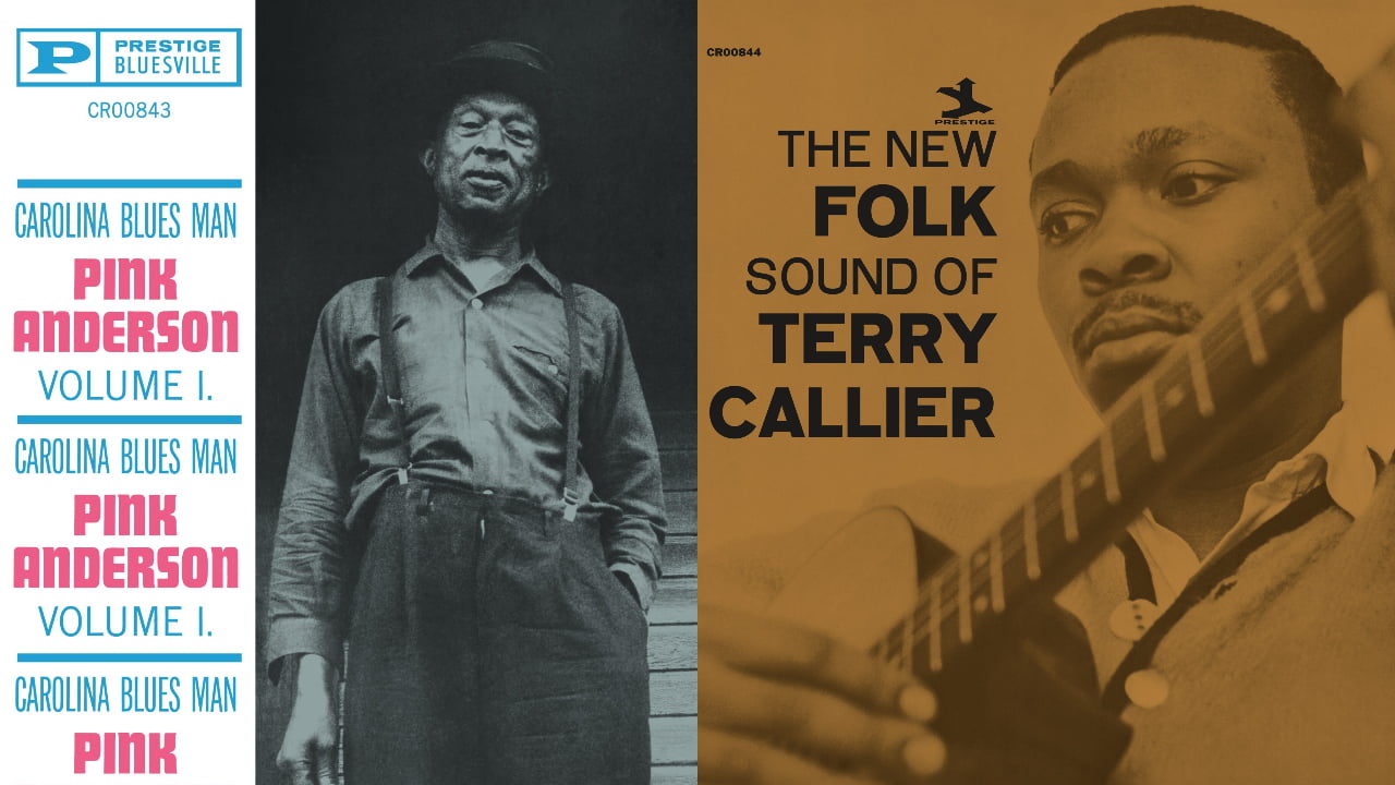 Pink Anderson 1961 Vol. 1: Carolina Blues Man and Terry Callier 1966 The New Folk Sound of Terry Callier Album Reissue Cover Art