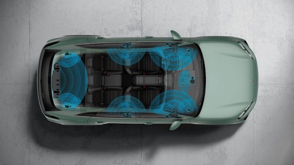 Porsche Car Audio Sound System Top Down Overview
