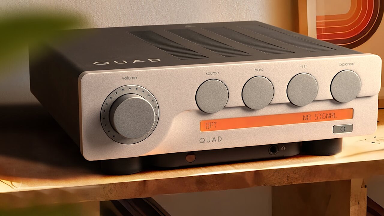 Quad 3 Integrated Amplifier Front Angle Lifestyle