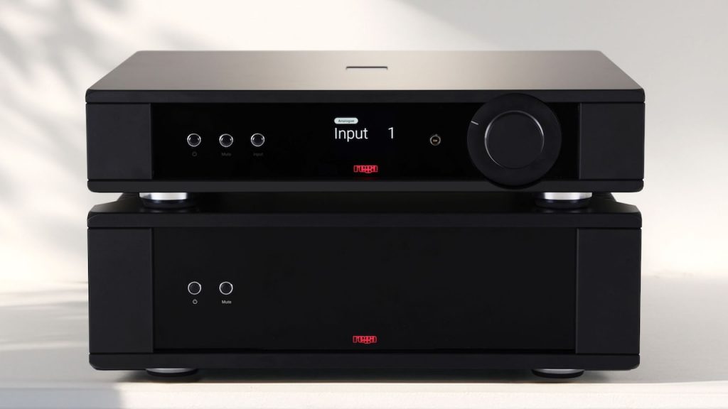Rega Mercury Preamplifier and Solis Power Amplifier Stack Front