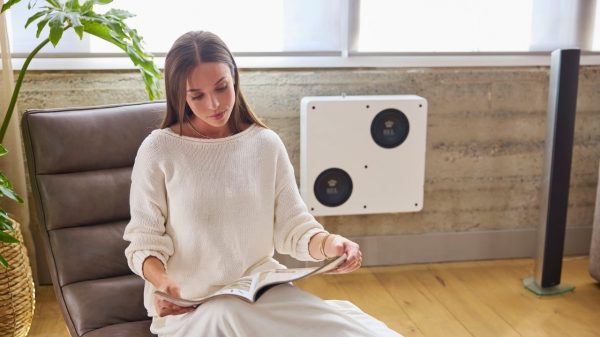 REL Acoustics Planar PL-2 On-Wall Subwoofer White Lifestyle