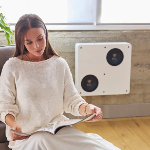 REL Acoustics Planar PL-2 On-Wall Subwoofer White Lifestyle