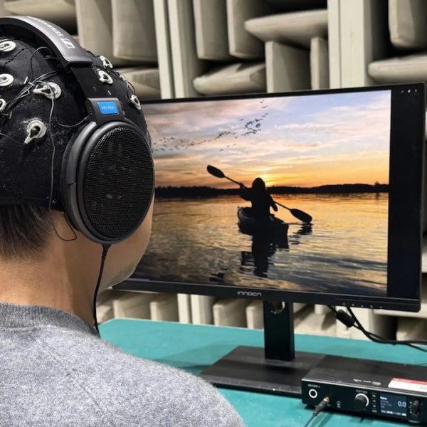 Research participant in hearing study