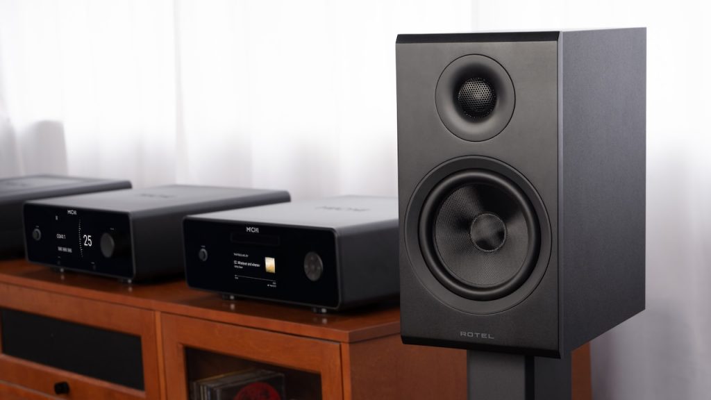 2026 Rotel Amora 5 Standmount Speaker Lifestyle Black