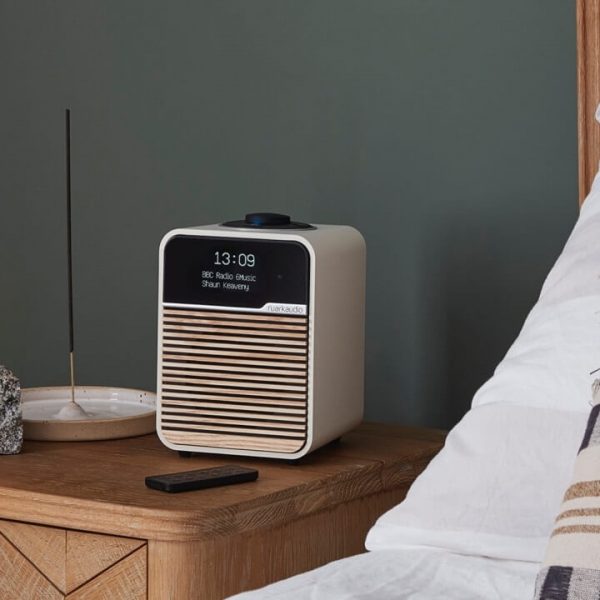 Ruark R1 Bluetooth Radio in Cream Lifestyle bedside nightstand table
