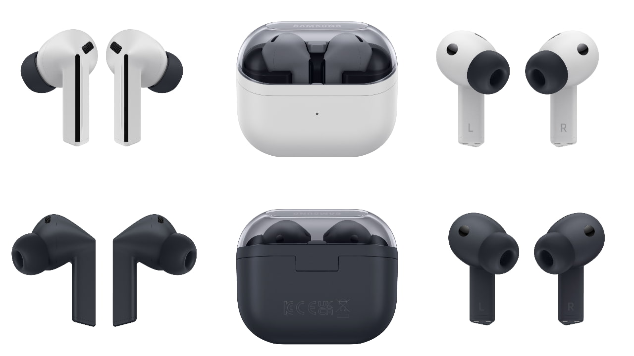 Samsung Galaxy Buds3 Fe in gray and black