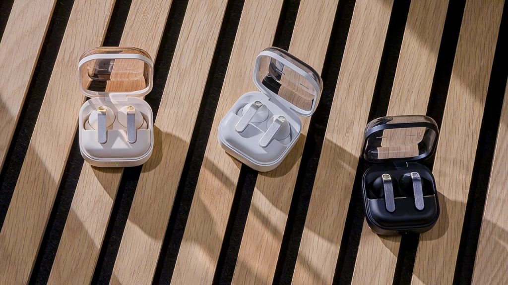 Samsung Galaxy Buds4 Pro wireless earbuds in pink, white and black