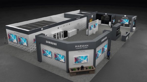Diagram of Samsung and Harman Luxury Audio Booth at CEDIA Expo 2025