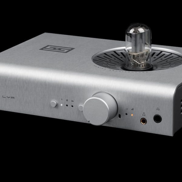 Schiit Lyr 5 Forkbeard Headphone Amplifier and Preamp Silver Angle