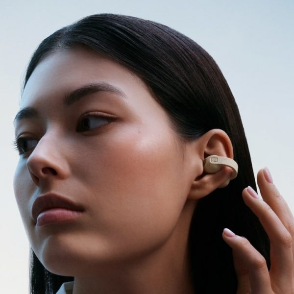 2026 Sennheiser ACCENTUM Clip Wireless Earbuds in Cream Lifestyle