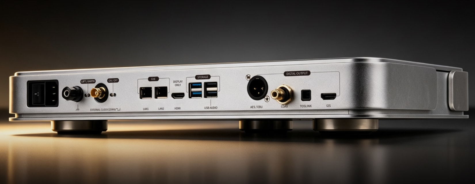 Silent Angel Rhein ZX Hi-Fi Digital Music Hub Rear Angle