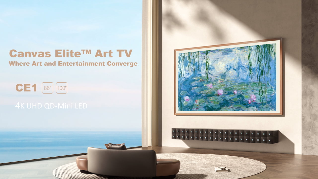 Skyworth 100CE1 Canvas Elite Art 100-inch TV Lifestyle