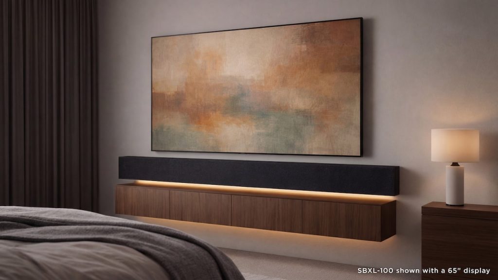 Sonance SBXL-100 Soundbar Lifestyle with 65-inch TV