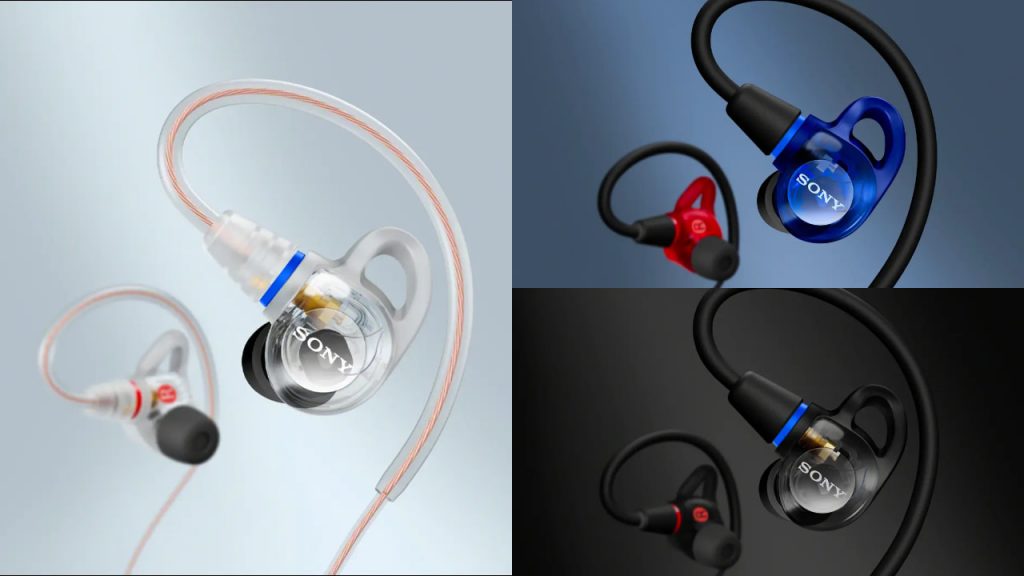 2026 Sony IER-M500 IEMs Colors in Clear, Black, and Red/Blue