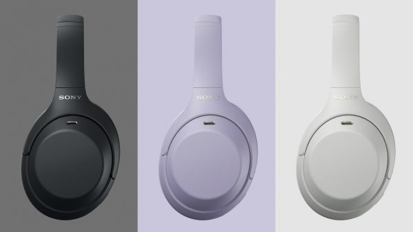 2026 Sony WH-1000XM4C Wireless ANC Headphones in back, lavender and platinum silver