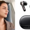 Woman wearing Soundpeats Air5 Pro Wireless Earbuds