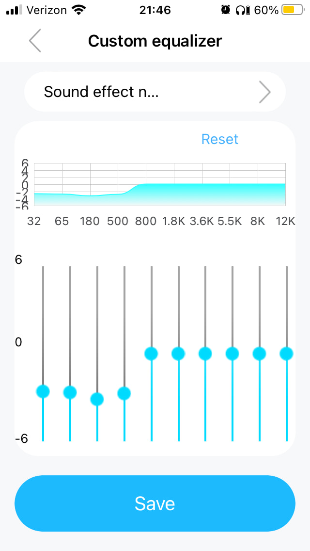 SoundPeats App Custom EQ