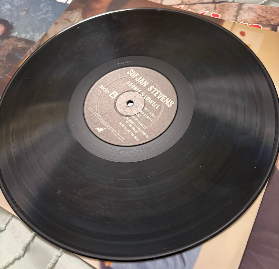 Sufjan Stevens LP before cleaning
