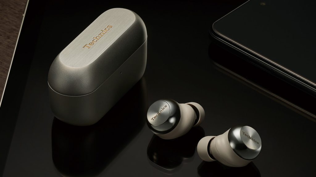Technics EAH-AZ100 Wireless Earbuds with Case in Champagne