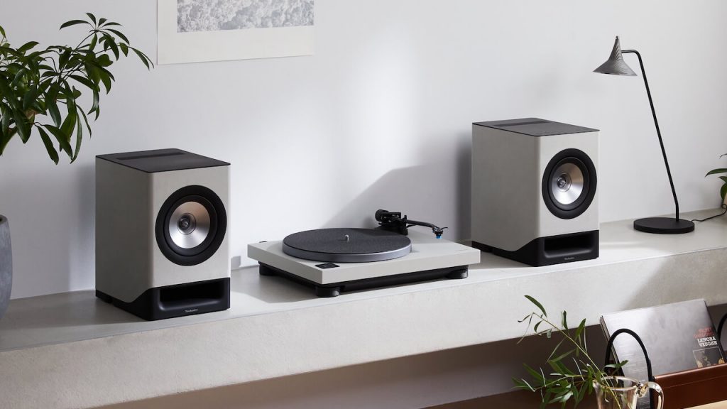 Technics SL-40CBT Bluetooth Turntable in Gray with Wireless Speakers