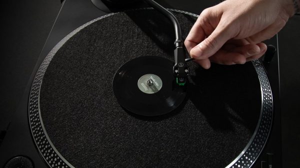 Tiny Vinyl on Turntable