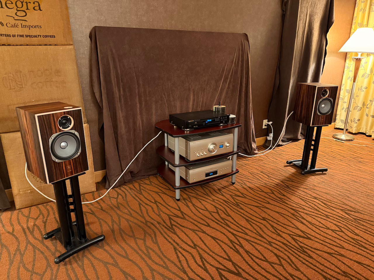 Tonian Labs Oriaco D6 stand-mount speakers at T.H.E. Show 2026