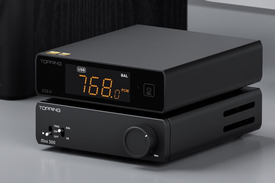 TOPPING E50 II DAC with mini 300 Desktop Amplifier