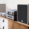 Wharfedale Denton 1s Bookshelf Speakers Lifestyle White