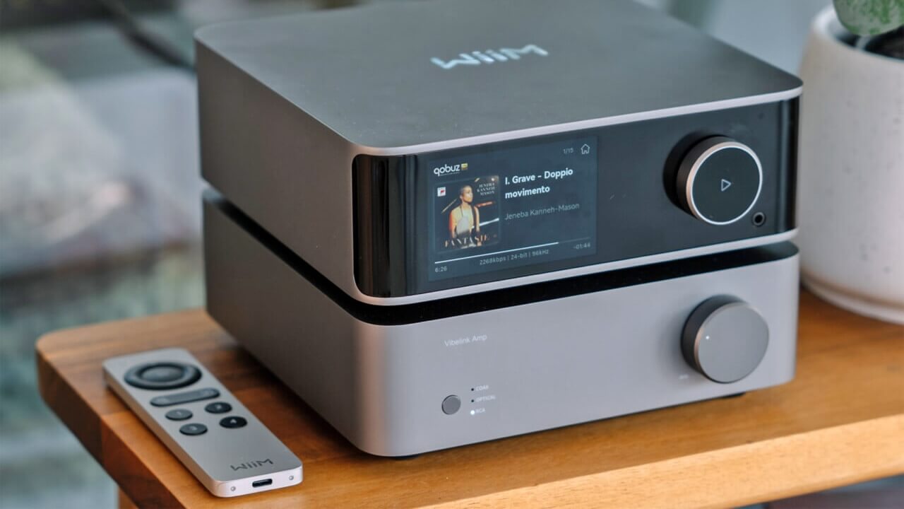 WiiM Voice Remote 2 with components lifestyle
